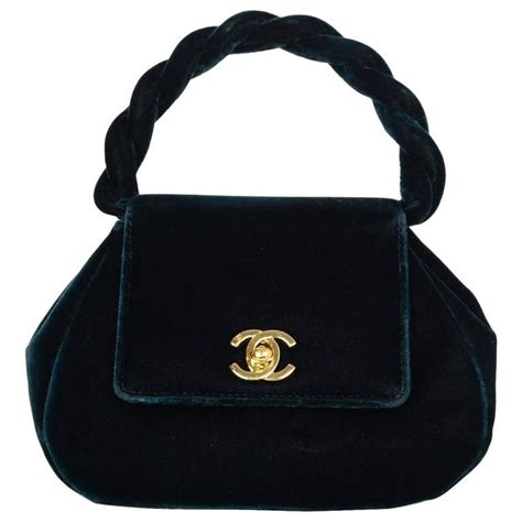 chanel green velvet bag|velvet Chanel handbags for women.